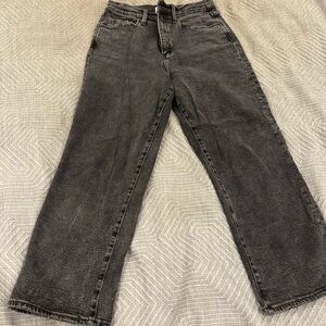Pistola black straight leg cropped denim - size 28